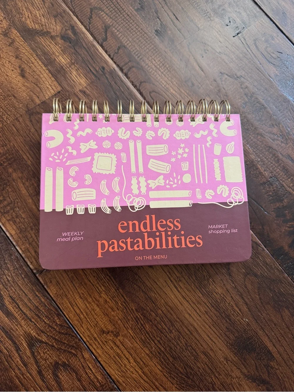 U Style Endless Pastabilities Spiral Meal Planner - Pink & Burgundy